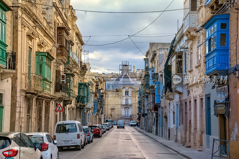 马耳他的San Pawl街(靠近Birgu)